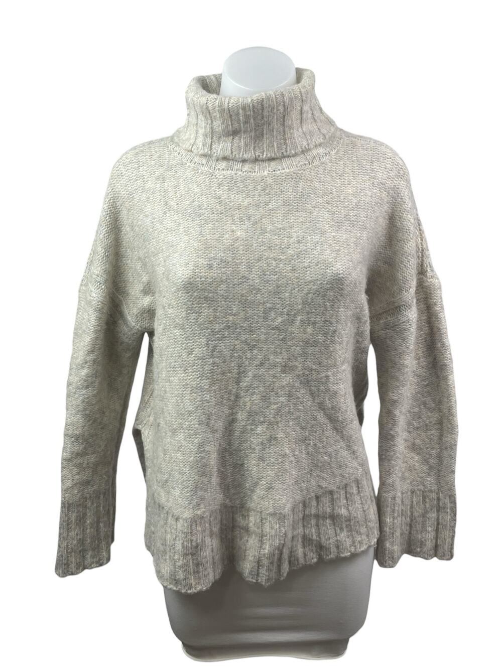 Philosophy Women's Gray Wool Long Sleeve Turtleneck Knit Sweater Top Size M